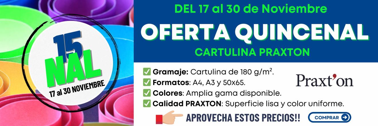 QUINCENA ESPECIAL CARTULINA PRAXTON