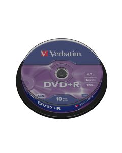 DVD+R (#) VERBATIM 16X 4.7GB TARRINA 10UD