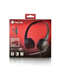 AURICULAR DIADEMA NGS MSX10 PRO CON MICROFONO NEGRO