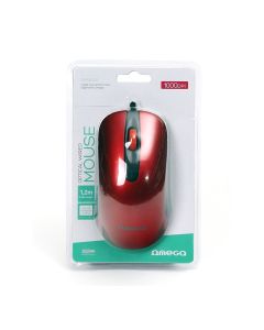 RATON OPTICO OMEGA OM0520 XL USB 1000DPI ROJO