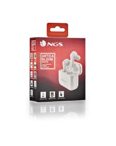 AURICULAR BLUETOOTH NGS ARTICA BLOOM CON BASE DE CARGA BLANCO