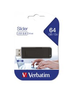 MEMORIA (#) USB 2.0 VERBATIM 64GB NEGRA