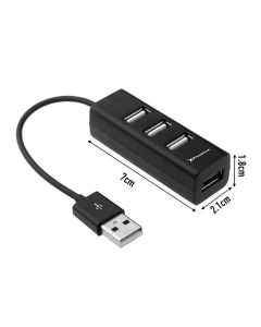 HUB USB PHOENIX 2.0 4 PUERTOS NEGRO