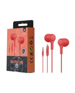 AURICULAR MICRO ONE+ LENOY C5146 JACK 3,5MM ROJO