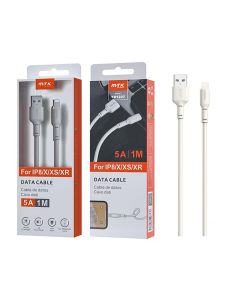CABLE DATOS MTK USB 2.0 A LIGHTNING PARA IPHONE 12-14 1M BLANCO