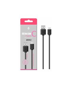 CABLE DATOS ONE+ USB 2.0 A TYPE-C 8041 1M 2.4A NEGRO
