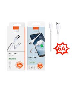 CABLE DATOS MTK USB 2.0 A TYPE-C  TB1291 1M 6A BLANCO