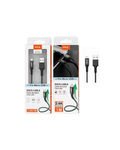 CABLE DATOS ONE+ USB 2.0 A MICRO USB BT753 1M 2.4A NEGRO