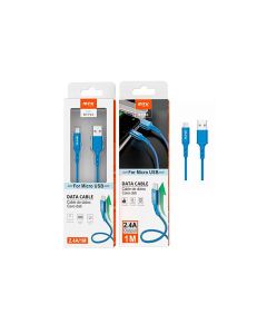 CABLE DATOS ONE+ USB 2.0 A MICRO USB BT753 1M 2.4A AZUL