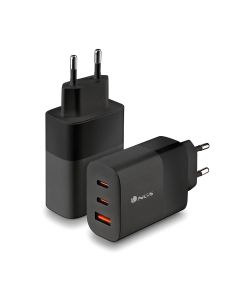 CARGADOR PARED NGS 65W 3 PUERTOS 2 USB-C + USB-A LAPTOPS/TABLETS/PHONES