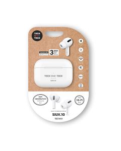 AURICULAR BLUETOOTH TECHONETECH SIUX.10 CON BASE DE CARGA LIGHTNING BLANCO