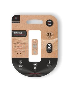 MEMORIA (#) USB 2.0 TECHONETECH PRO SMART CLIPTECH 32GB BLANCA