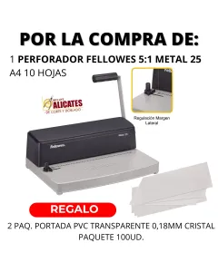 PERFORADOR FELLOWES 5:1 METAL 25 A4 10H