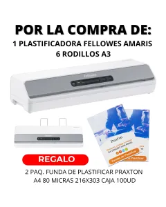 PLASTIFICADORA FELLOWES AMARIS 6 RODILLOS A3