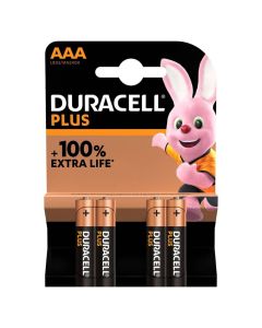 PILAS DURACELL PLUS POWER 100 LR03 AAA BLISTER 4UD