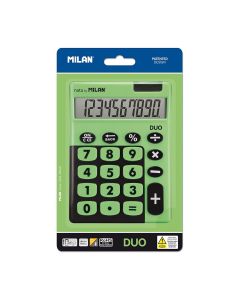 CALCULADORA MILAN 10 DIGITOS TOUCH DUO VERDE