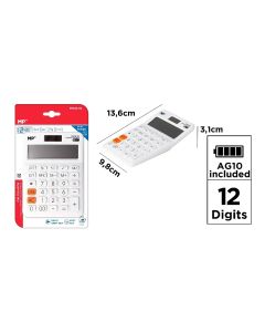 CALCULADORA MESA MP 12 DIGITOS PE032 SOLAR BLANCA