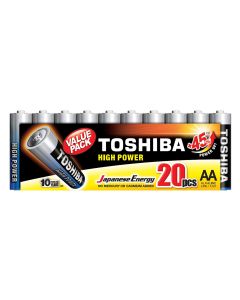 PILAS ALCALINAS TOSHIBA HIGH POWER LR06 AA PACK 20UD