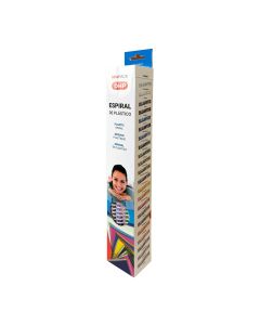 ESPIRAL PLASTICO DHP 5:1 10MM COLORES PASTEL MINIPACK 25UD