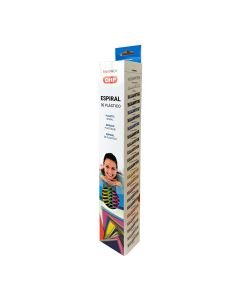 ESPIRAL PLASTICO DHP 5:1 10MM COLORES STANDAR MINIPACK 25UD