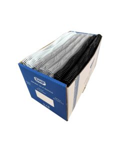 ESPIRAL PLASTICO DHP 5:1 8MM TRANSPARENTE BLANCO Y NEGRO PACK 100UD