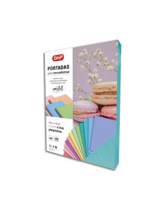 PORTADA POLIPROPILENO DHP OPACA PASTEL 0,45MM A4 CYAN PAQUETE 100UD