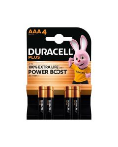 PILAS DURACELL PLUS POWER BOOST LR03 AAA BLISTER 4UD