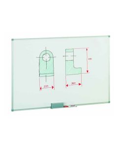 PIZARRA BLANCA FAIBO MAGNETICA ACERO LACADO MARCO ALUMINIO 840-4 120X150