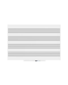 PIZARRA 5 PENTAGRAMAS ROCADA MAGNETICA ACERO LACADO SKIN MUSIC 100X150CM HORIZONTAL BLANCA