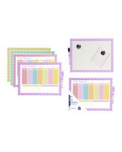 PIZARRA BLANCA BISMARK MAGENTICA DOBLE CARA PLANNING SEMANAL 21,5X28CM