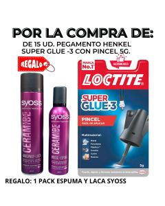 PEGAMENTO HENKEL SUPER GLUE-3 CON PINCEL 5G