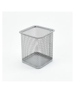 PORTALAPICES PRAXTON REJILLA METALICO CUADRADO PLATA