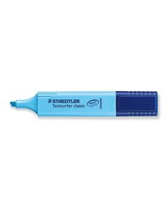 ROTULADOR FLUOR STAEDTLER 364 AZUL CAJA 10UD