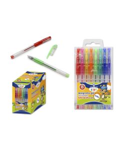 BOLIGRAFO BISMARK CON BRILLANTINA 8 COLORES