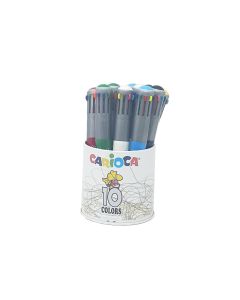 BOLIGRAFO CARIOCA 10 COLORES SURTIDO BOTE 12UD