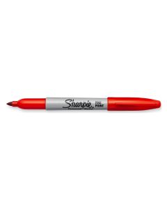 ROTULADOR PERMANENTE SHARPIE FINE PUNTA REDONDA ROJO CAJA 12UD