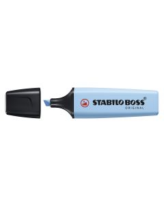 ROTULADOR FLUOR STABILO BOSS PASTEL AZUL VENTOSO CAJA 10UD