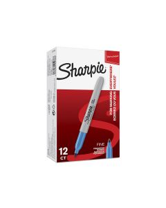 ROTULADOR PERMANENTE SHARPIE FINE PUNTA REDONDA TURQUESA CAJA 12UD