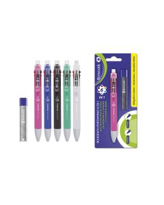 BOLIGRAFO BISMARK 6 EN 1 SHORT + CAJA MINAS 0,7MM BLISTER