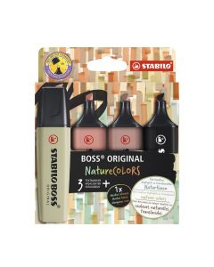 ROTULADOR FLUOR STABILO BOSS NATURECOLORS 70/4-2-3 4 COLORES