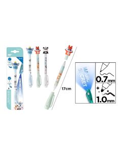 BOLIGRAFO MP TINTA INVISIBLE MAGIC SECRET DOBLE PUNTA CON LUZ ANIMALES