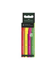 ROTULADOR FLUOR FABER CASTELL TEXTLINER 38 4 COLORES