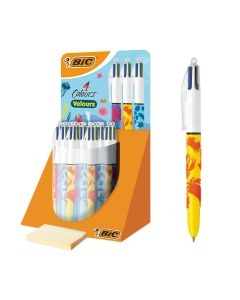 BOLIGRAFO BIC 4 COLORES VELOURS EXPOSITOR 30U