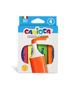 ROTULADOR FLUOR CARIOCA MEMOLIGHT 4 COLORES