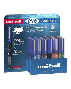 ROTULADOR UNI EYE UB-157 4 COLORES OCEAN CARE EXPOSITOR 36UD