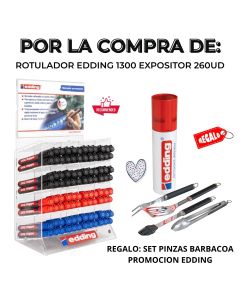 ROTULADOR PERMANENTE EDDING 300 1,5-3MM PUNTA REDONDA  GAMA BASICA EXPOSITOR 96UD