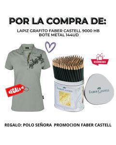 LAPIZ GRAFITO FABER CASTELL 9000 HB BOTE METAL 144UD