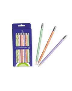 LAPIZ GRAFITO BISMARK HB CON GOMA CAJA 10UD