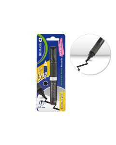 ROTULADOR PERMANENTE BISMARK 2-5MM PUNTA BISELADA NEGRO