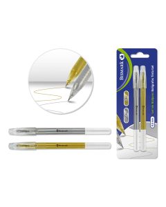 ROTULADOR BISMARK GEL 0,5MM ORO&PLATA BLISTER 2UD